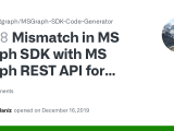 Mismatch In Ms Graph Sdk With Ms Graph Rest Api For