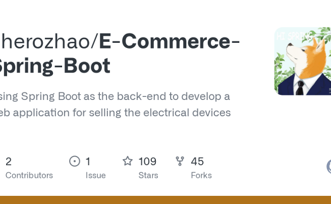GitHub - Eherozhao/E-Commerce-Spring-Boot: Using Spring Boot As The ...