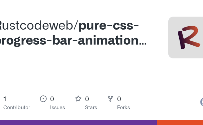 GitHub - Rustcodeweb/pure-css-progress-bar-animation-html-and-css