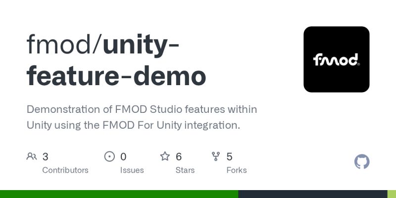 Github Fmod Unity Feature Demo Demonstration Of Fmod Studio Features Within Unity Using The - Elegant Colorful Art - 4K