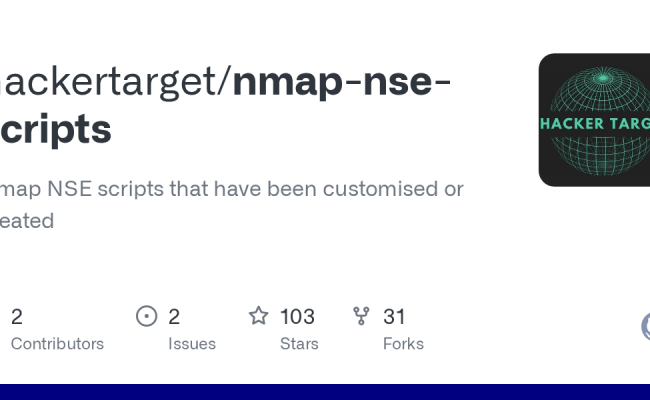 GitHub - Hackertarget/nmap-nse-scripts: Nmap NSE Scripts That Have Been ...