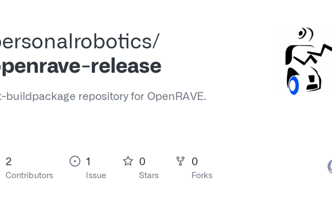 GitHub - Personalrobotics/openrave-release: Git-buildpackage Repository For OpenRAVE.