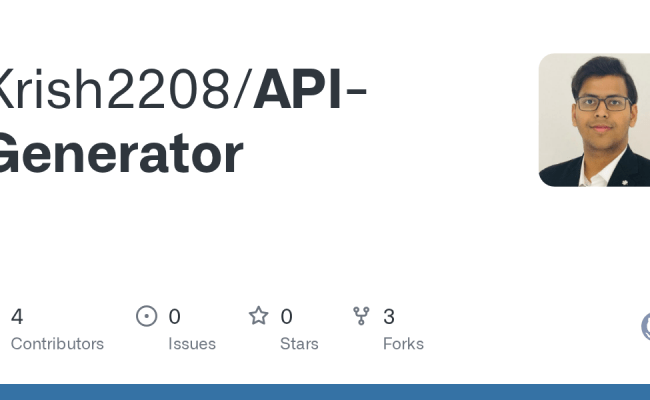 GitHub - Krish2208/API-Generator