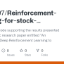 GitHub - Andste97/Reinforcement-learning-for-stock-trading ...