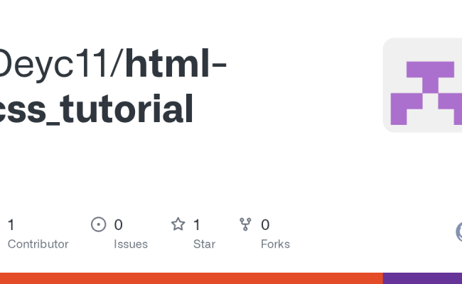 GitHub - Deyc11/html-css_tutorial