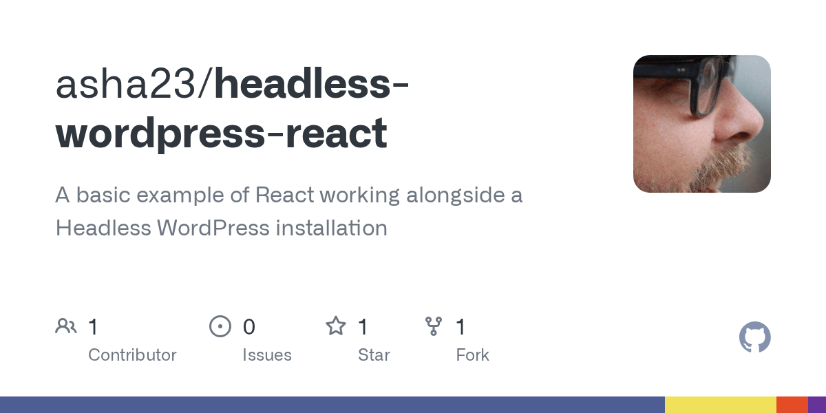 Wordpress + react starter kit: . Github Asha23 Headless Wordpress React A Basic Example Of React Working Alongside A Headless Wordpress Installation