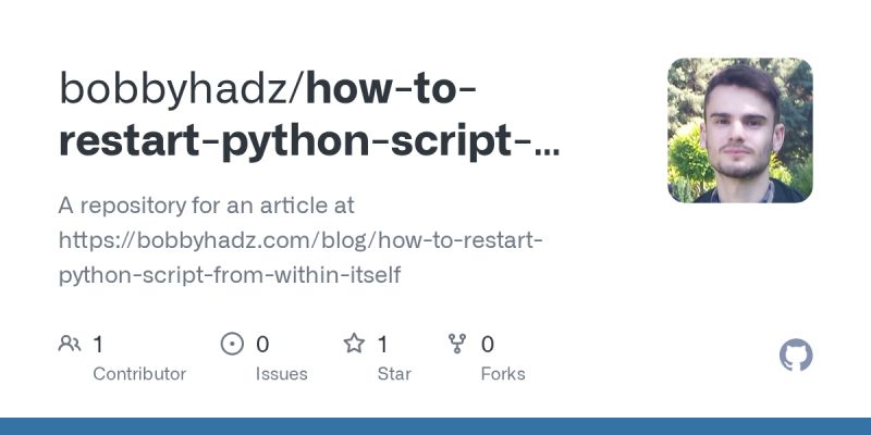How To Restart A Python Script 6 Simple Ways Bobbyhadz - Perfect Colorful Illustration - High Resolution