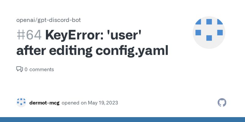 Bug Keyerror Allowed Server Ids Issue 59 Openai Gpt Discord - Vintage Design Collection - High Resolution Quality