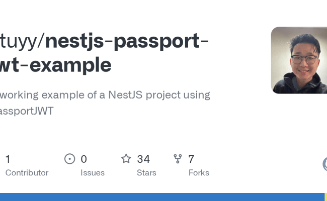 GitHub - Stuyy/nestjs-passport-jwt-example: A Working Example Of A ...