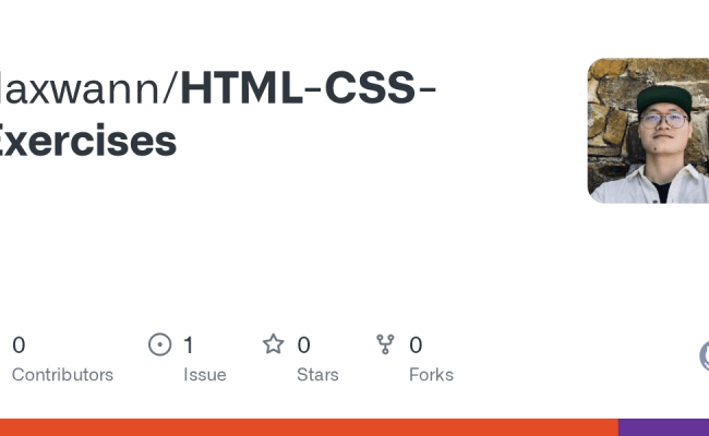 GitHub - Daxwann/HTML-CSS-Exercises