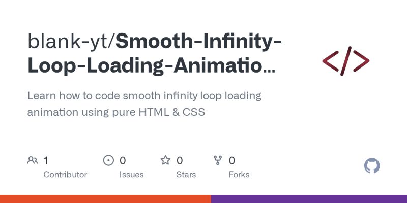 Github Blank Yt Smooth Infinity Loop Loading Animation Using Html Css - Artistic Geometric Picture - Mobile