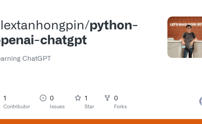 GitHub - Alextanhongpin/python-openai-chatgpt: Learning ChatGPT