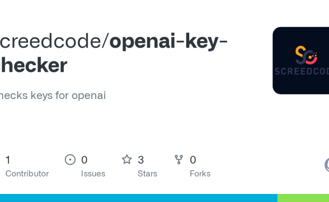 GitHub - Screedcode/openai-key-checker: Checks Keys For Openai
