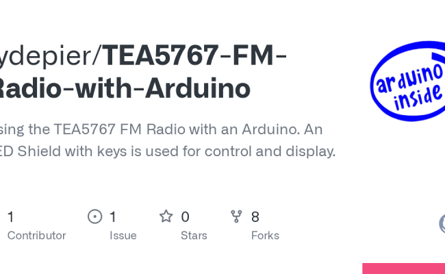 GitHub - Rydepier/TEA5767-FM-Radio-with-Arduino: Using The TEA5767 FM ...