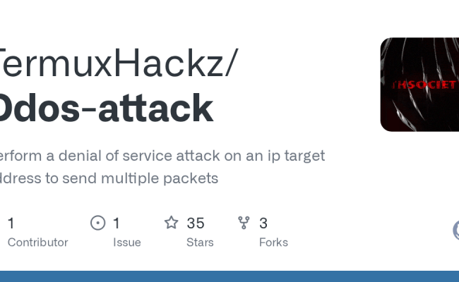 GitHub - TermuxHackz/Ddos-attack: Perform A Denial Of Service Attack On ...
