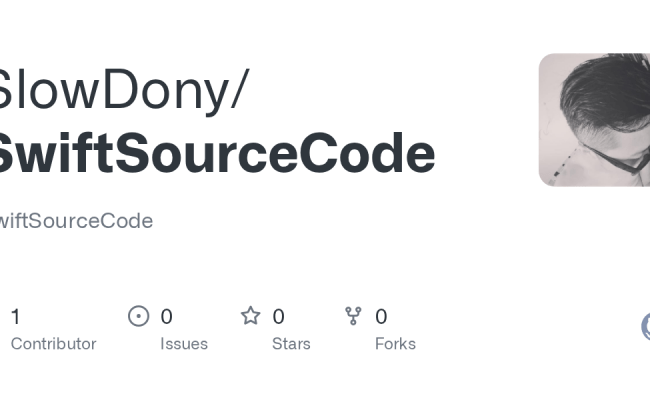 GitHub - SlowDony/SwiftSourceCode: SwiftSourceCode