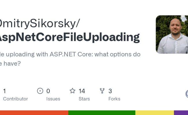 GitHub - DmitrySikorsky/AspNetCoreFileUploading: File Uploading With ...