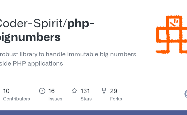 GitHub - Coder-Spirit/php-bignumbers: A Robust Library To Handle ...