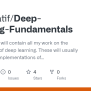 GitHub - AlaaALatif/Deep-Learning-Fundamentals: This Repository Will ...