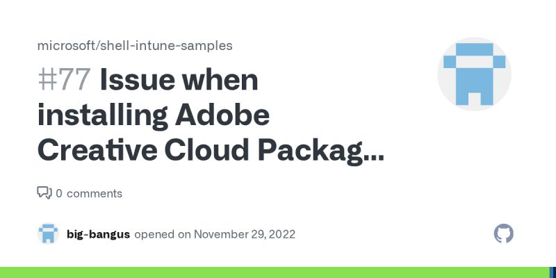 Issue when installing Adobe Creative Cloud Package through Intune with ...