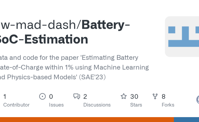 GitHub - Uw-mad-dash/Battery-SoC-Estimation: Data And Code For The ...
