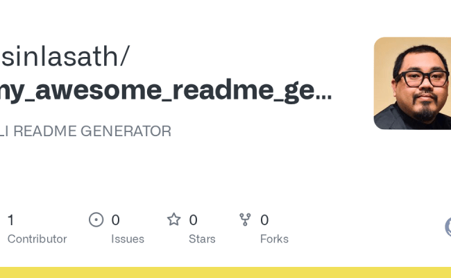 GitHub - Csinlasath/my_awesome_readme_generator: CLI README GENERATOR