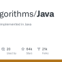GitHub - TheAlgorithms/Java: All Algorithms Implemented In Java