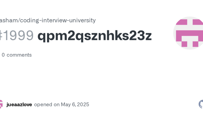 Qpm2qsznhks23z7629mms6s4cwef74vcwvy22gdx6a · Issue #1999 · Jwasham ...