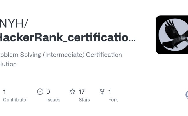 GitHub - JNYH/HackerRank_certification_Problem_Solving_intermediate: Problem Solving ...