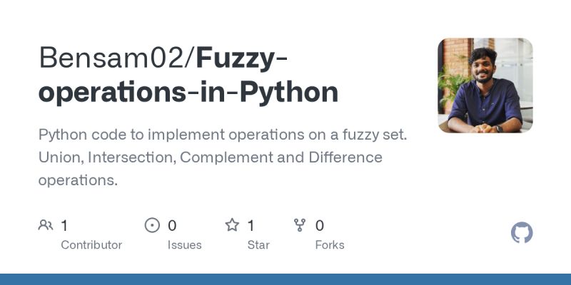 Github Bensam02 Fuzzy Operations In Python Python Code To Implement Operations On A Fuzzy Set - Premium Space Design Gallery - HD