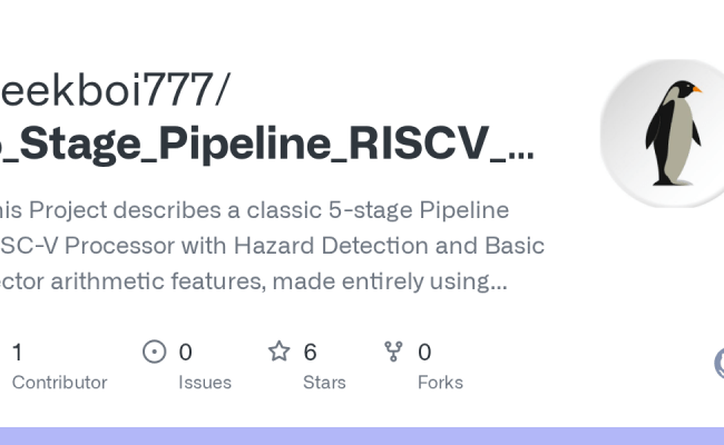 GitHub - Geekboi777/5_Stage_Pipeline_RISCV_Processor: This Project ...