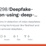 GitHub - Satyam298/Deepfake-detection-using-deep-learning: This ...