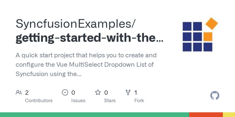 Github Syncfusionexamples Getting Started With The Vue Multi Select - Colorful Illustration Collection - Ultra HD Quality