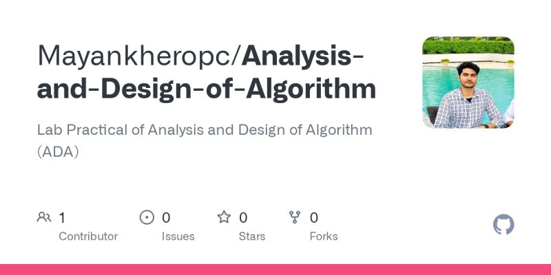 Github Mayankheropc Analysis And Design Of Algorithm Lab Practical Of Analysis And Design Of - Download Perfect Light Illustration | High Resolution