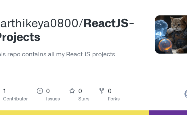 GitHub - Karthikeya0800/ReactJS-Projects: This Repo Contains All My ...