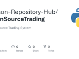 Github Python Repository Hub Opensourcetrading Open Source Trading