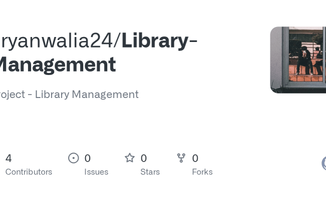 GitHub - Aryanwalia24/Library-Management: Project - Library Management