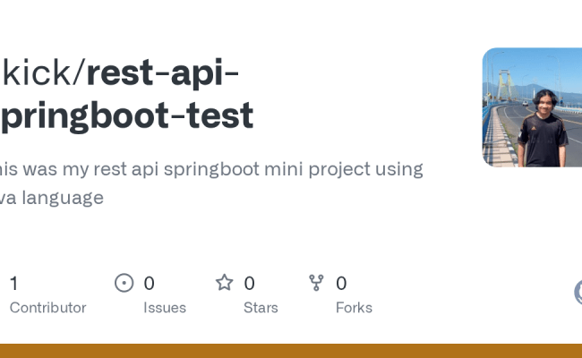 GitHub - Ekick/rest-api-springboot-test: This Was My Rest Api Springboot Mini Project Using Java ...