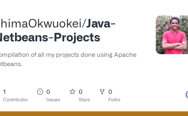 GitHub - ChimaOkwuokei/Java-Netbeans-Projects: Compilation Of All My ...