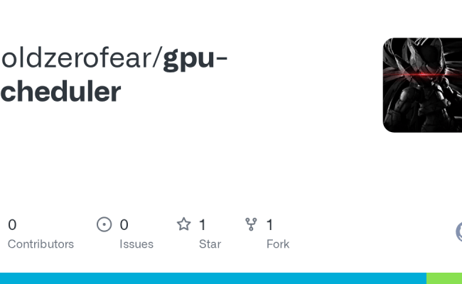 GitHub - Coldzerofear/gpu-scheduler