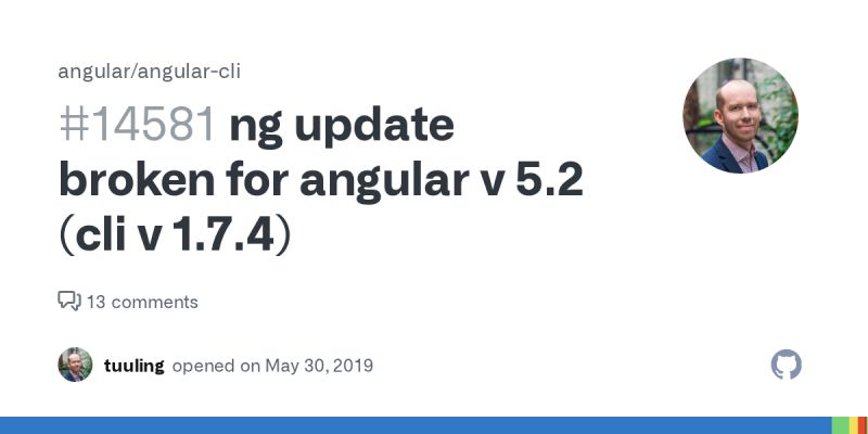 Ng Update Broken For Angular V 5 2 Cli V 1 7 4 Issue 14581 - Mountain Illustration Collection - 4K Quality