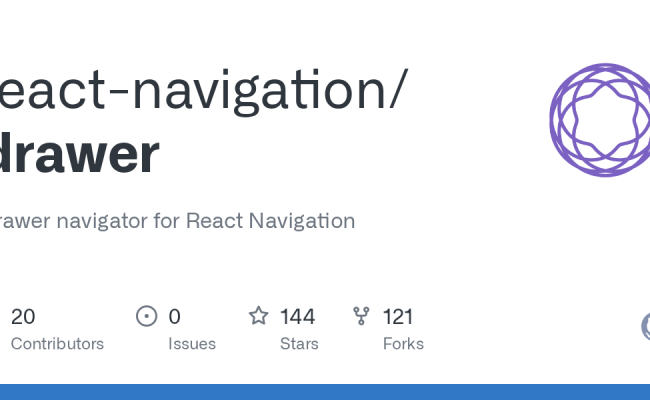 GitHub - React-navigation/drawer: Drawer Navigator For React Navigation