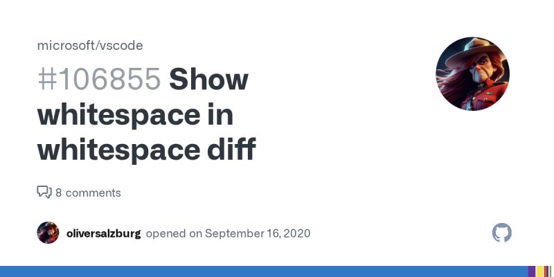 Show whitespace in whitespace diff · Issue #106855 · microsoft/vscode ...