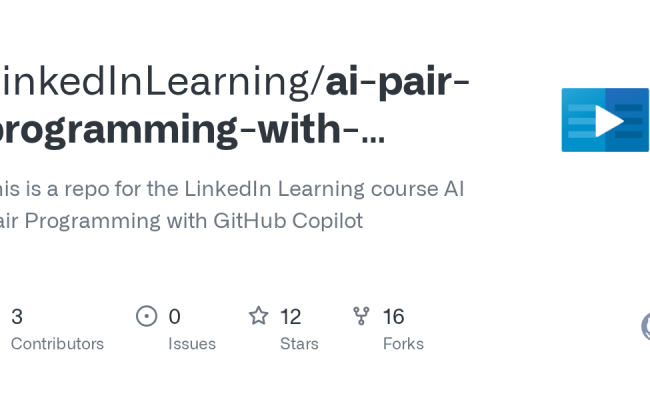 GitHub - LinkedInLearning/ai-pair-programming-with-github-copilot ...