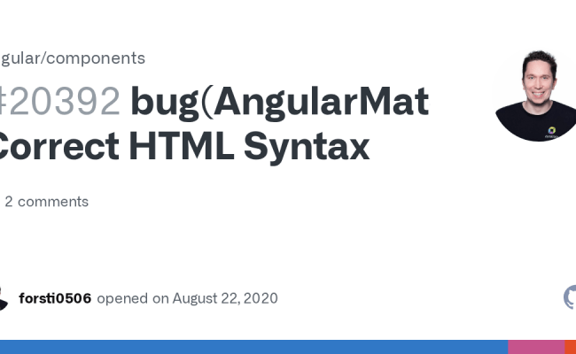 Bug(AngularMaterial/BUTTON): Correct HTML Syntax · Issue #20392 ...