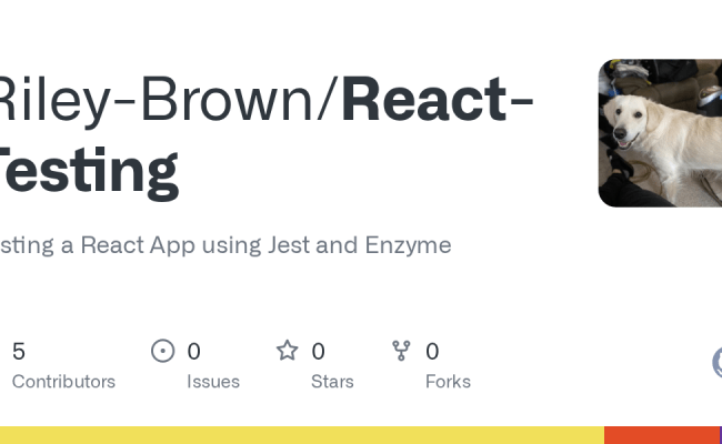 GitHub - Riley-Brown/React-Testing: Testing A React App Using Jest And ...