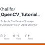 GitHub - Ahm7dKhalifa/Python_OpenCV_Tutorial_Projects: Set Of Projects ...