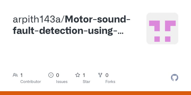 Github Arpith143a Motor Sound Fault Detection Using Machine Learning Algorithms And Signal - Vintage Photo Collection - Desktop Quality