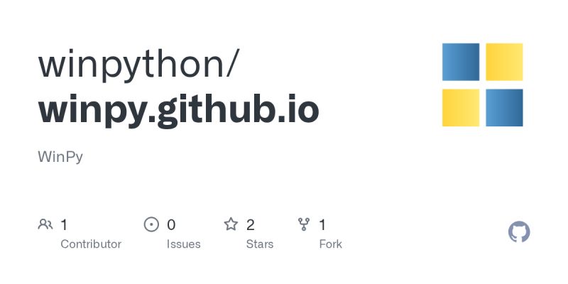 Github Winpython Winpython A Free Python Distribution For Windows - Ultra HD Vintage Image - 8K