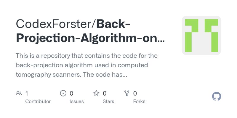 Github Foursheeps Universal Back Projection Algorithm For - Creative High Resolution Vintage Arts | Free Download